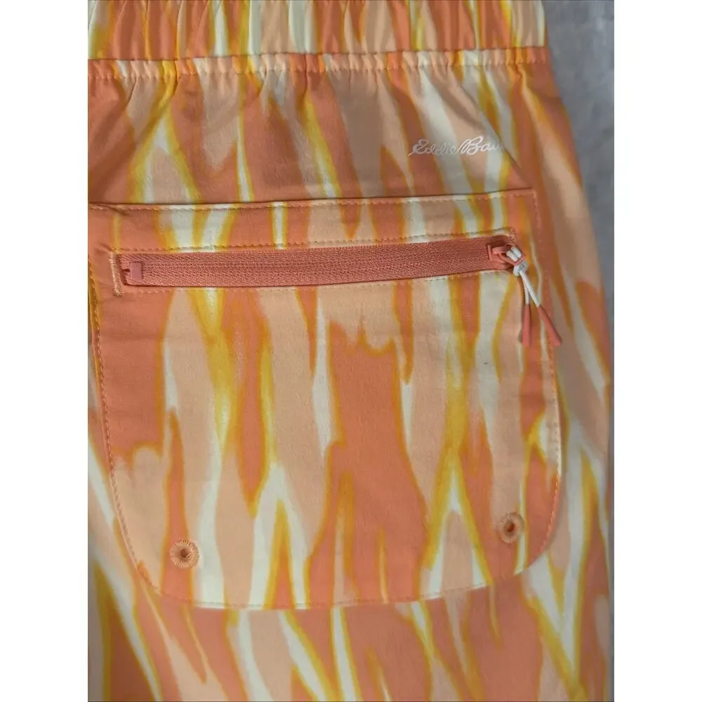 Eddie Bauer Womens Size TM Mango Print Drawstring 3" Inseam Tidal Shorts NWT - Picture 7 of 8